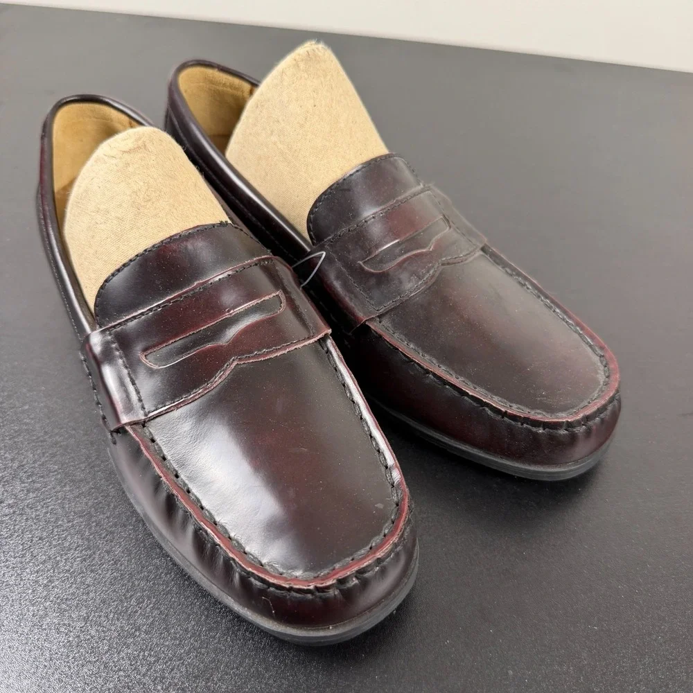 Cole Haan Air Pinch Penny Loafers Men's 5 Brown Burgundy Leather Classic Slip On